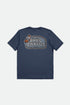 Bass Brains Boat T-Shirt - Washed Navy